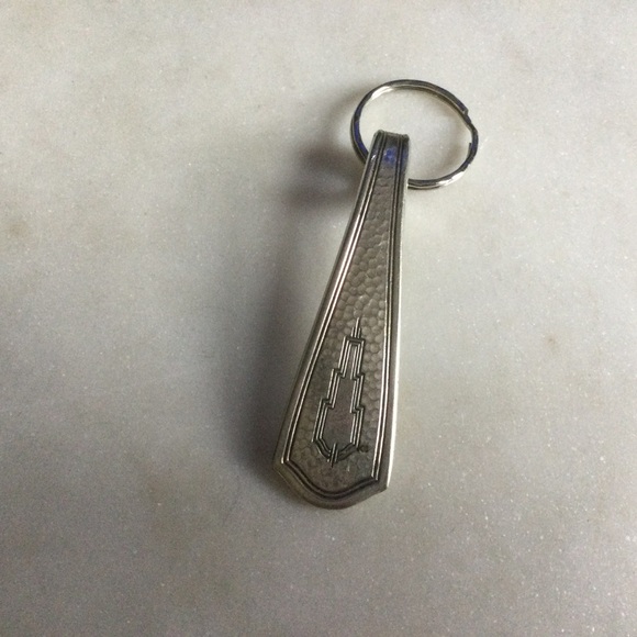 Art Deco Vintage Silver Spoon Keychain Key Holder - Picture 1 of 5